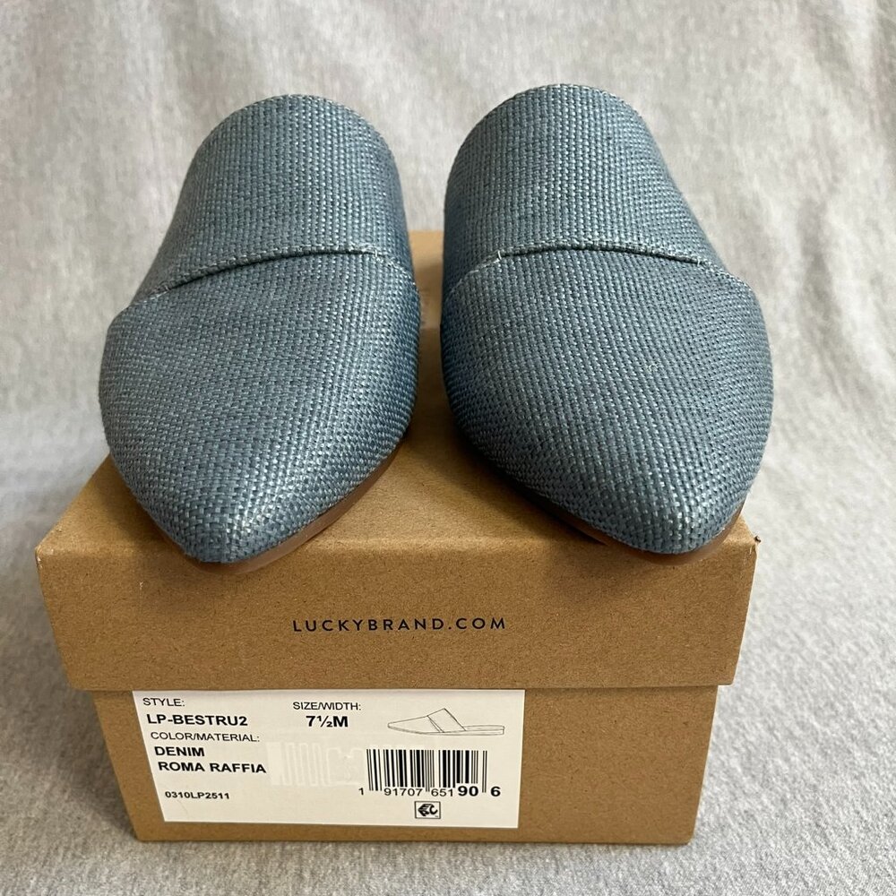 Lucky Brand Blue Slip-on Mules. Never Worn. Size 7.5 US | 38 EU - Picture 3 of 12